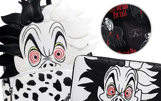 Collection Loungefly Cruella d&#039;Enfer Spots Cosplay / Cruella De Vil Spots Cosplay Les 101 Dalmatiens [Disney] / 101 Dalmatians