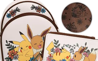 Collection Loungefly Evoli et Pikachu Floral II / Eevee and Pikachu Floral II Pokémon