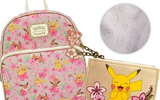 Collection Loungefly Evoli et Pikachu Floral / Eevee and Pikachu Floral Pokémon