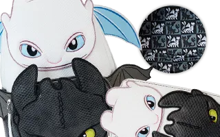 Collection Loungefly Furie Éclair &amp; Nocturne / Light &amp; Night Fury Dragons / How to Train Your Dragon