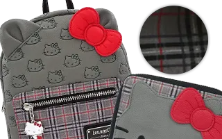 Collection Loungefly Hello Kitty Plaid Gris / Hello Kitty Grey Plaid Sanrio