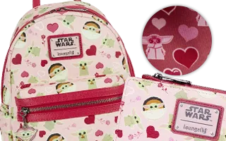 Collection Loungefly Le Mandalorien Bébé Yoda Cœurs / The Mandalorian Baby Yoda Hearts Star Wars