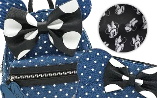 Collection Loungefly Minnie Mouse Denim Polka à Pois / Minnie Mouse Denim Polka Dots Mickey Mouse [Disney]