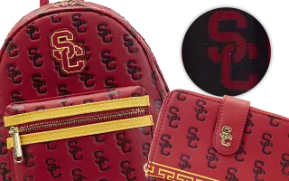 Collection Loungefly USC Trojans Cardinal SC Interlock Repeat Logo NFL (National Football League)