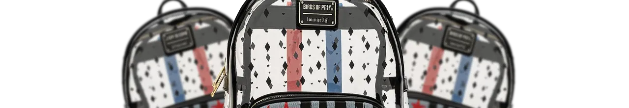 Mini sac à dos Harley Quinn Birds of Prey Transparent Loungefly LF-DCCBK0029 pas cher