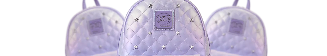 Mini sac à dos Violet Pop! By Loungefly Logo Iridescent Loungefly LF-BTSBK0002 pas cher
