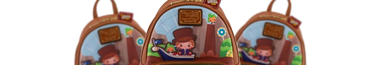 Mini sac à dos Charlie et la Chocolaterie 50ème Anniversaire Chibi Loungefly LF-WWOBK0003 pas cher