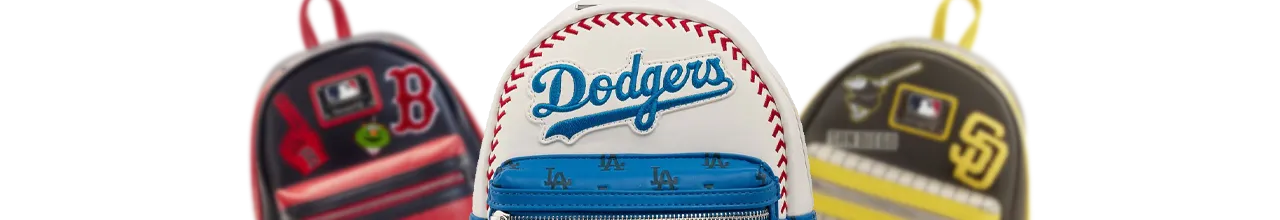 Portefeuille zippé Los Angeles Dodgers Patches Loungefly LF-MLBWA0013 pas cher