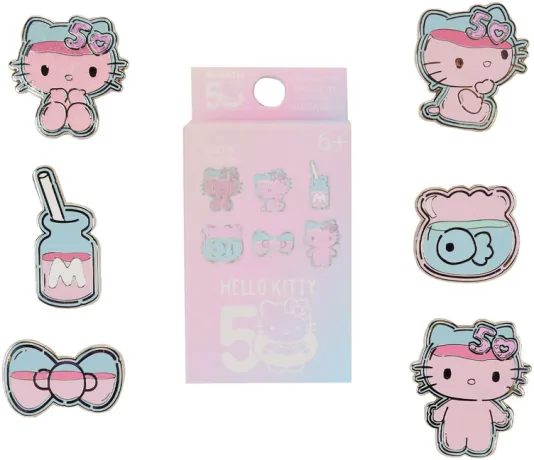 Boîte Mystère Pins Hello Kitty 50ème Anniversaire Clair &amp; Mignon Loungefly