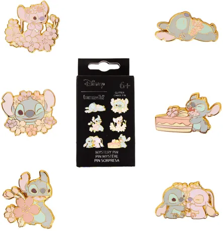 Boîte Mystère Pins Stitch &amp; Angel Fleur de cerisier Loungefly