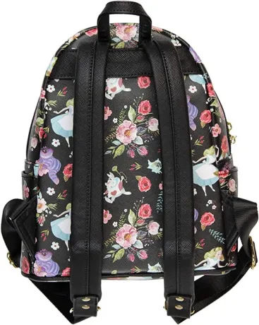 Mini sac à dos Alice au Pays des Merveilles Imprimé Noir Loungefly