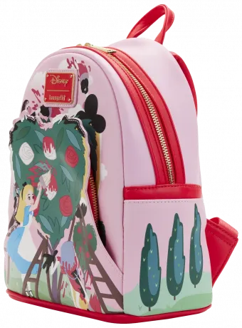 Mini sac à dos Alice Peignant les Roses en Rouge Loungefly