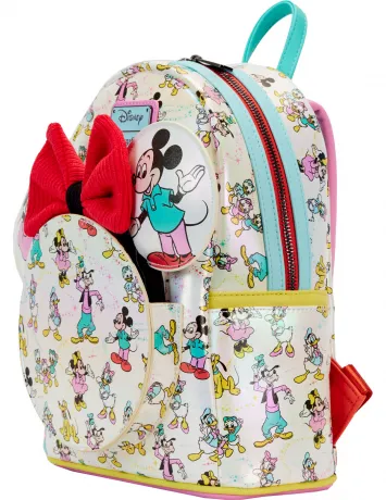 Mini sac à dos avec Serre-tête Disney 100 Mickey et ses Amis Iridescent impression Intégrale Loungefly