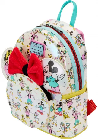 Mini sac à dos avec Serre-tête Disney 100 Mickey et ses Amis Iridescent impression Intégrale Loungefly