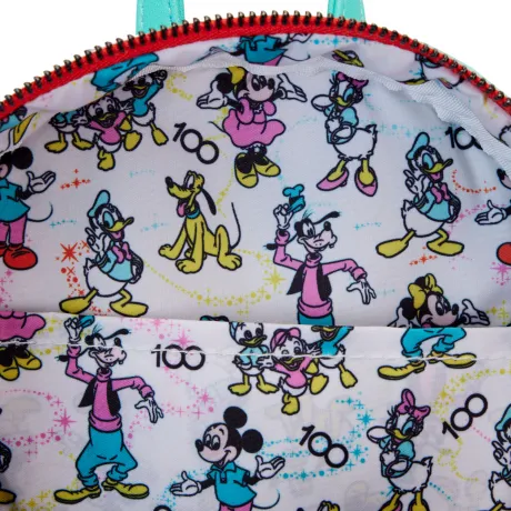 Mini sac à dos avec Serre-tête Disney 100 Mickey et ses Amis Iridescent impression Intégrale Loungefly
