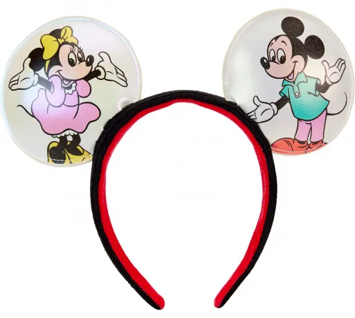 Mini sac à dos avec Serre-tête Disney 100 Mickey et ses Amis Iridescent impression Intégrale Loungefly