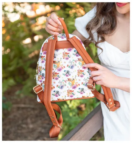 Mini sac à dos Bambi, Panpan et Fleur Impression Intégrale Loungefly