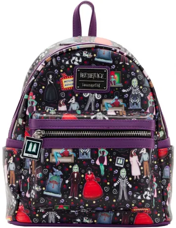 Mini sac à dos Beetlejuice Icons Impression Intégrale Loungefly