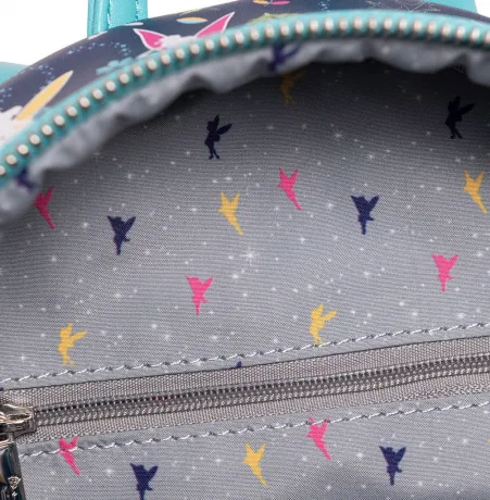 Mini sac à dos Bleu Sarcelle Fée Clochette Impression Intégrale Glow Loungefly