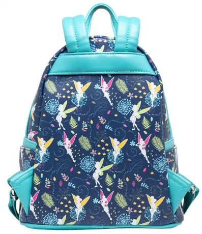 Mini sac à dos Bleu Sarcelle Fée Clochette Impression Intégrale Glow Loungefly