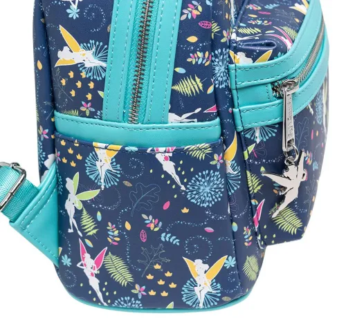 Mini sac à dos Bleu Sarcelle Fée Clochette Impression Intégrale Glow Loungefly