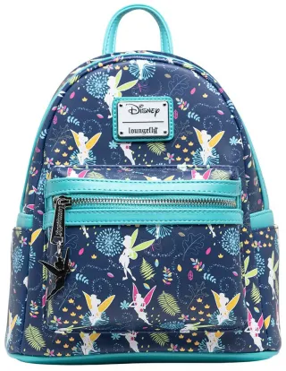 Mini sac à dos Bleu Sarcelle Fée Clochette Impression Intégrale Glow Loungefly