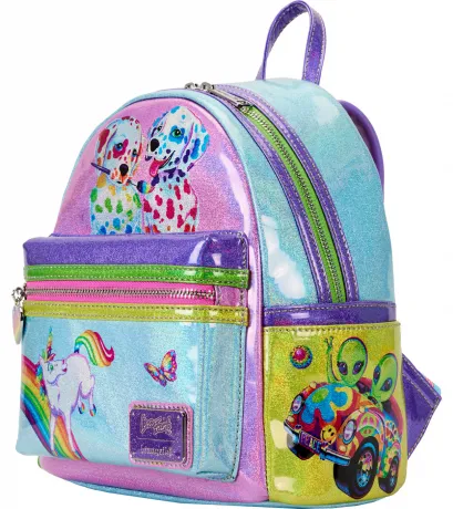 Mini sac à dos Bloc de Couleurs à Paillettes Holographiques Loungefly