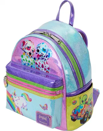 Mini sac à dos Bloc de Couleurs à Paillettes Holographiques Loungefly