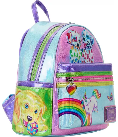 Mini sac à dos Bloc de Couleurs à Paillettes Holographiques Loungefly