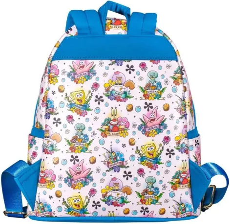 Mini sac à dos Bob l&#039;éponge Tatouages Impression Intégrale Loungefly