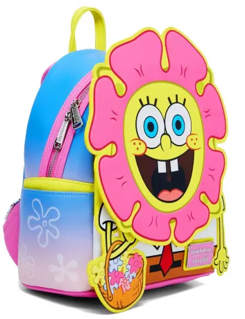 Mini sac à dos Bob l&#039;éponge Tatouages Tête de Fleur Cosplay Loungefly