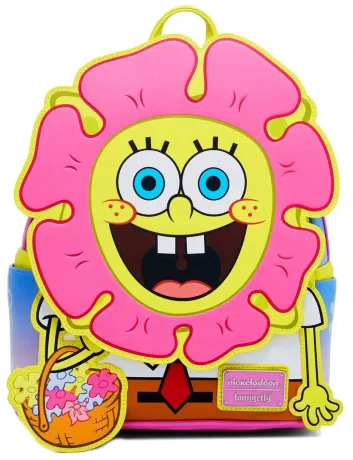 Mini sac à dos Bob l&#039;éponge Tatouages Tête de Fleur Cosplay Loungefly
