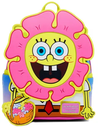 Mini sac à dos Bob l&#039;éponge Tatouages Tête de Fleur Cosplay Loungefly