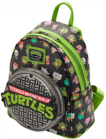Mini sac à dos Plaque d&#039;égout Tortues Ninja Chibi Loungefly