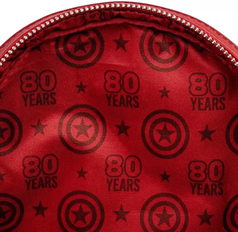 Mini sac à dos Captain America Bouclier Fleuri 80ème Anniversaire Loungefly