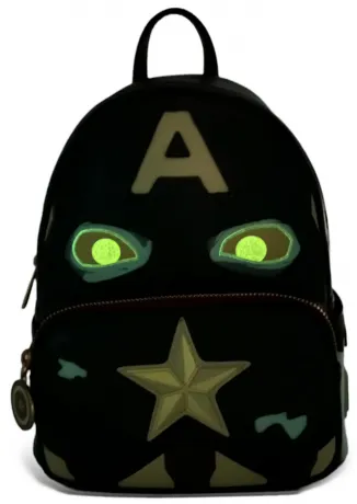 Mini sac à dos Captain America Zombie Cosplay Glow Loungefly