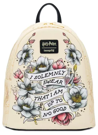 Mini sac à dos Carte du Maraudeur fleurie Loungefly