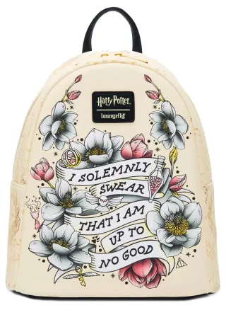 Mini sac à dos Carte du Maraudeur fleurie Loungefly