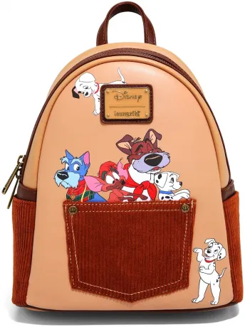 Mini sac à dos Chiens de Disney avec une Poche Loungefly