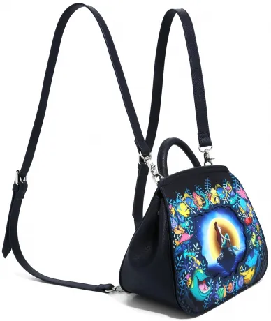 Mini sac à dos convertible Ariel sous le Clair de Lune de la Mer Loungefly