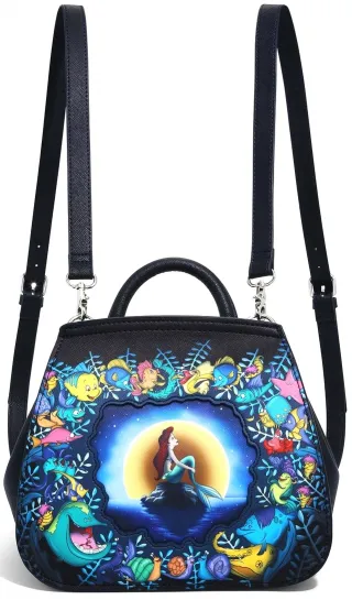 Mini sac à dos convertible Ariel sous le Clair de Lune de la Mer Loungefly