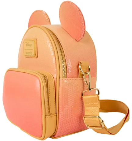 Mini sac à dos convertible Mickey Mouse Brillant Sequin Loungefly