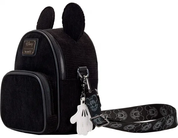 Mini sac à dos Convertible Sac à Bandoulière Disney 100 Mickey Mouse Velours Côtelé Loungefly