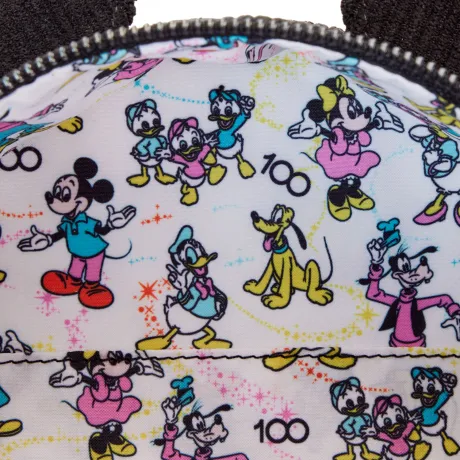 Mini sac à dos Convertible Sac à Bandoulière Disney 100 Mickey Mouse Velours Côtelé Loungefly