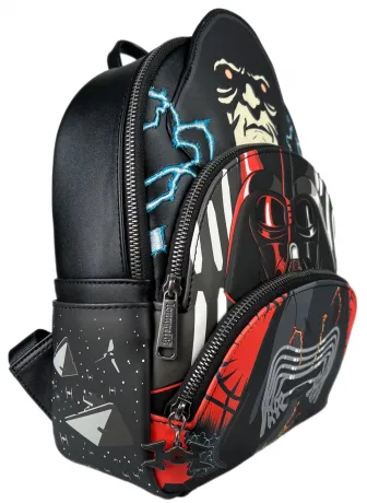 Mini sac à dos Côté Obscur Triple Poches Glow Loungefly