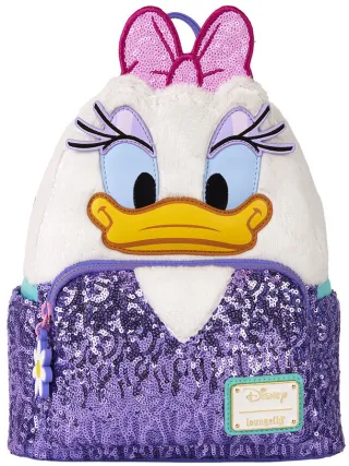 Mini sac à dos Daisy Duck 85ème Anniversaire Sequin Peluche Cosplay Loungefly