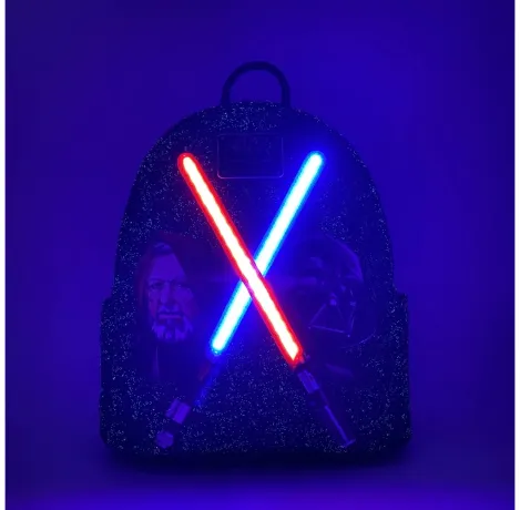 Mini sac à dos Dark Vador et Obi-Wan Sabres Laser Light Up Loungefly