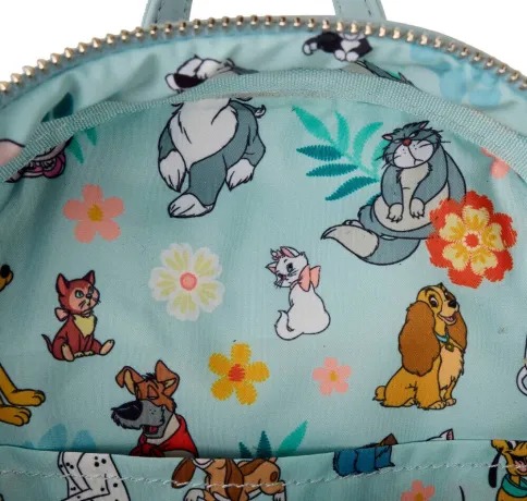 Mini sac à dos Chiens &amp; Chats Floral Denim Loungefly