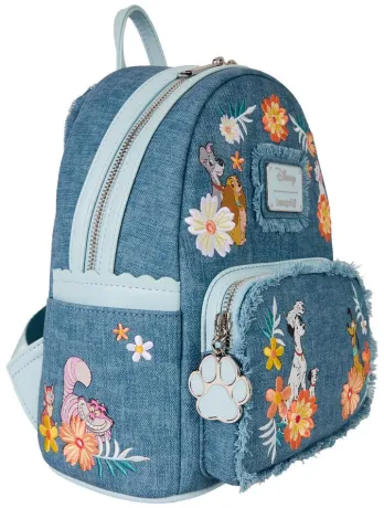 Mini sac à dos Chiens &amp; Chats Floral Denim Loungefly