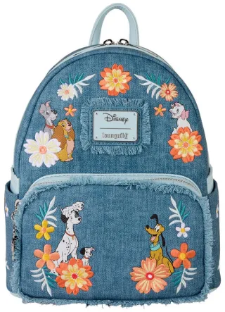 Mini sac à dos Chiens &amp; Chats Floral Denim Loungefly